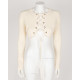 Elisabetta Franchi  Sweter/top kremowy sznurowany