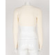 Elisabetta Franchi  Sweter/top kremowy sznurowany