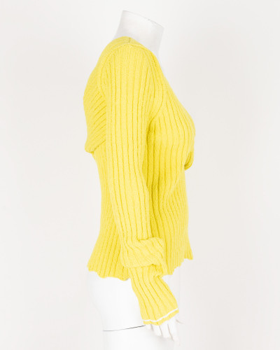 Bottega Veneta Sweter żółty