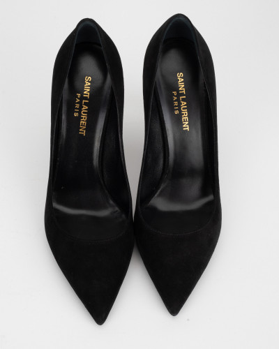 Saint Laurent  Szpilki czarne zamszowe