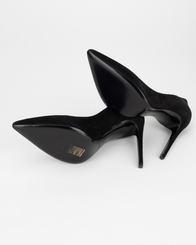 Saint Laurent  Szpilki czarne zamszowe