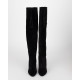 Saint Laurent  Kozaki czarne zamszowe