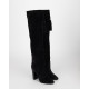 Saint Laurent  Kozaki czarne zamszowe
