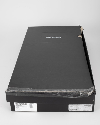 Saint Laurent  Kozaki czarne zamszowe