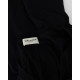 Saint Laurent  Czarny t-shirt z małym srebrnym logo iprzy dekolcie