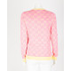 Gucci Sweter kardigan żółto-rózowy