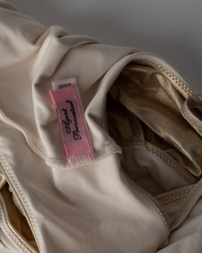 Agent Provocateur Kostium kąpielowy złoty jednoczęsciowy