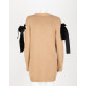 Red Valentino Sweter brazowy kardigan z czarnymi kokardami