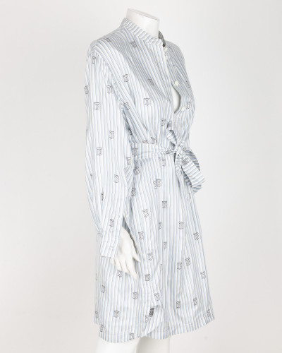 Burberry Sukienka koszulowa niebieska w paski