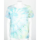 Saint Laurent  t-shirt tie dye niebiesko zielony