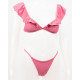 Beach Bunny Kostium fiolet z falbanką