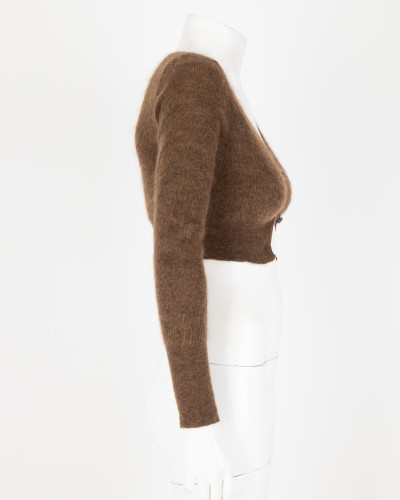 Jacquemus Sweter brazowe bolerko