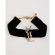 Saint Laurent  czarny aksamitny cocker YSL