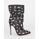 Christian Louboutin Buty czarne botki ze srebrnymi elementami NAIL BOOTY