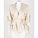 Balmain kremowa  kurtka  zlote okucia