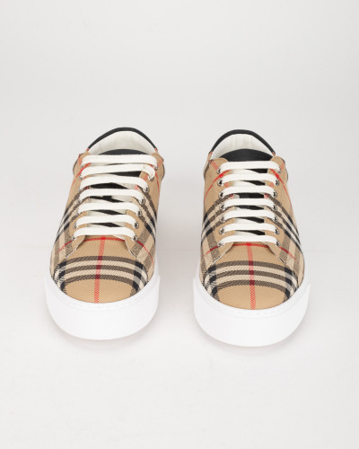 Burberry Sportowy męskie trampki krata