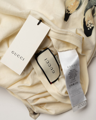 Gucci Bluzka bezowy T-shirt z królikiem