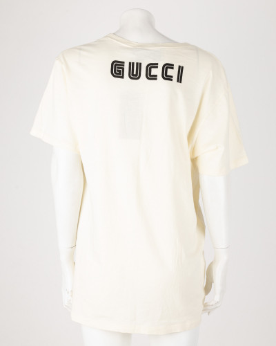 Gucci Bluzka bezowy T-shirt z królikiem