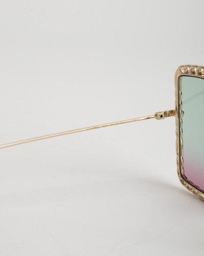 Gucci Okulary duze kwadratowe zlota oprawa
