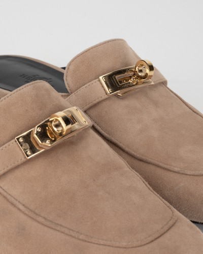 Hermes Loafer beżowe oz mule