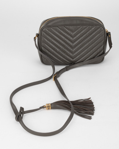 Saint Laurent  Torebka szara Lou camera bag (zabrudzenia wewnątrz )