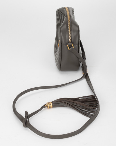 Saint Laurent  Torebka szara Lou camera bag (zabrudzenia wewnątrz )