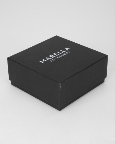 Marella Pasek niebieski pasek zlota klamra logo
