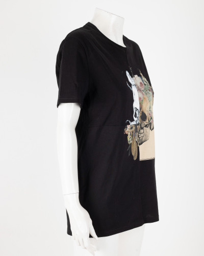 Alexander McQueen Koszulka czarna z grafiką