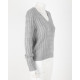 Ralph Lauren Sweter szary w serek pleciony