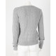 Ralph Lauren Sweter szary w serek pleciony