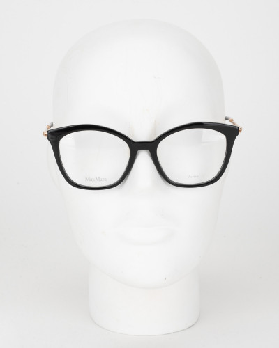 Max Mara Okulary czarne ze srebrnym bokiem