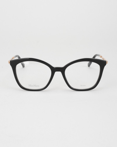 Max Mara Okulary czarne ze srebrnym bokiem