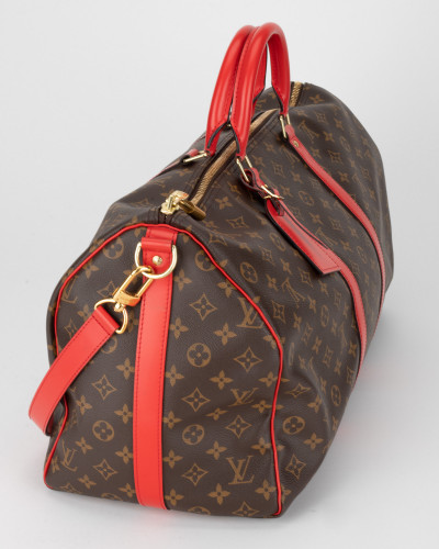 Louis Vuitton Podróżna toreb Keepall 50 z czet onymi wstawkami ( brak kluczyka)