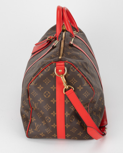 Louis Vuitton Podróżna toreb Keepall 50 z czet onymi wstawkami ( brak kluczyka)