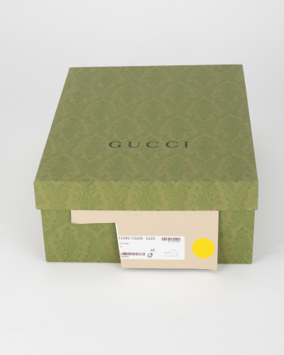 Gucci Klapki różowe nylonowe na platformie