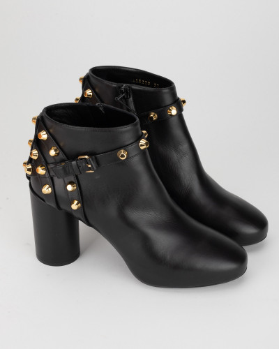 Balenciaga Botki czarne z ćwiekami