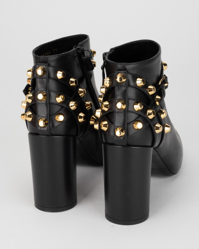Balenciaga Botki czarne z ćwiekami