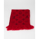 Louis Vuitton Szalik w monogram bordowy delikatne zabrudzenia
