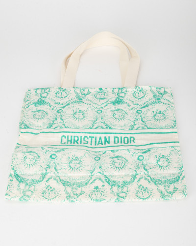 Dior Torebka lniana zielona