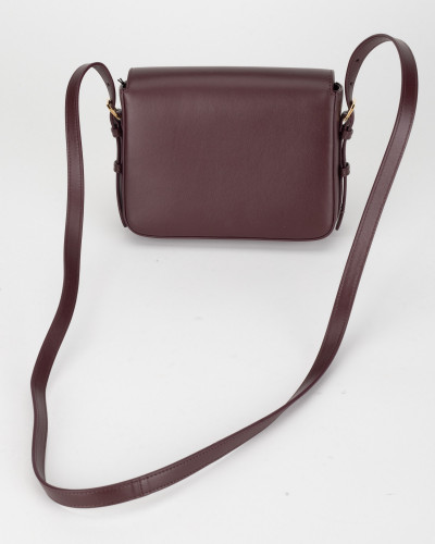 Burberry Torebka bordowa na pasku z logo