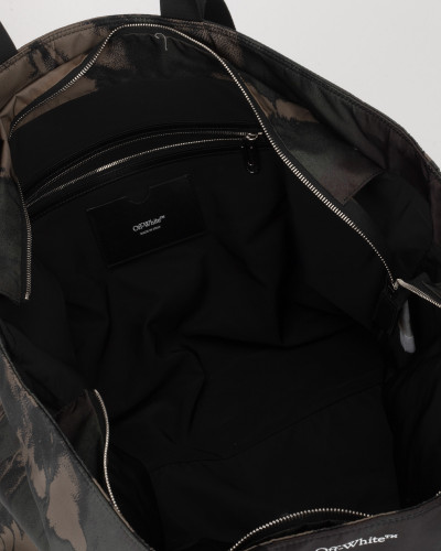 Off-White Podróżnya męska torba moro nylonowa