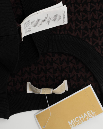 Michael Kors Sweter czarno brązowy w logo