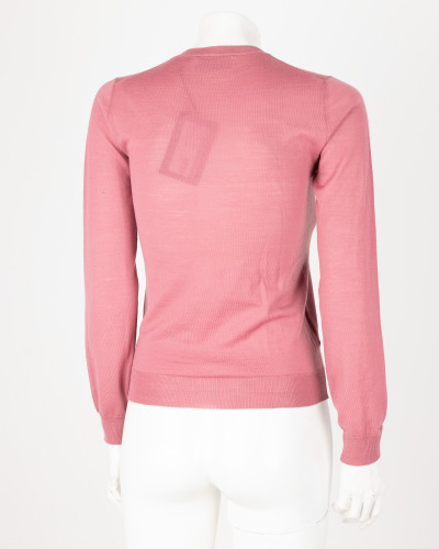 Prada Sweter różowy z długim rękawem
