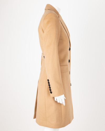 Burberry Płaszcz wełniany brązowy jednorzędowy roziar 6