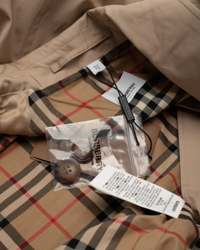 Burberry trencz jednorzędowy oversize rozmiar 10 jasny beż