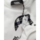 Karl Lagerfeld  Bluza biała z tweedowym logo