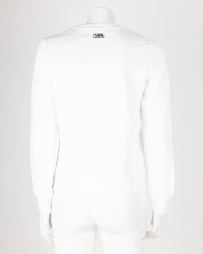 Karl Lagerfeld  Bluza biała z tweedowym logo