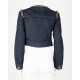 Michael Kors Kurtka granat jeans z lancuchami