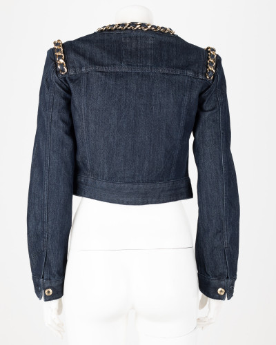 Michael Kors Kurtka granat jeans z lancuchami