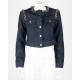 Michael Kors Kurtka granat jeans z lancuchami